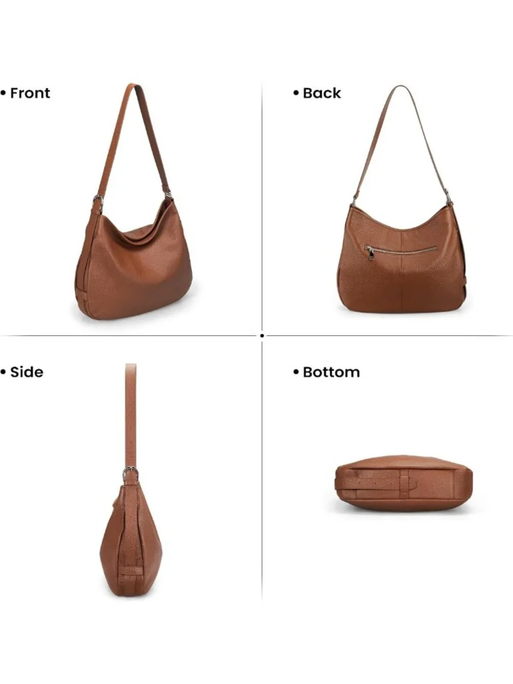 Vintage Genuine Leather Satchel Tote Bag for Women, Large Handbag & Crossbody